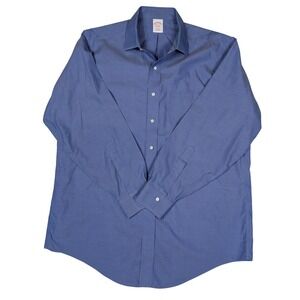 Brooks‎ Brothers 1818 Blue Button Up Non-Iron L/S Shirt Men's Size 16 1/2-34